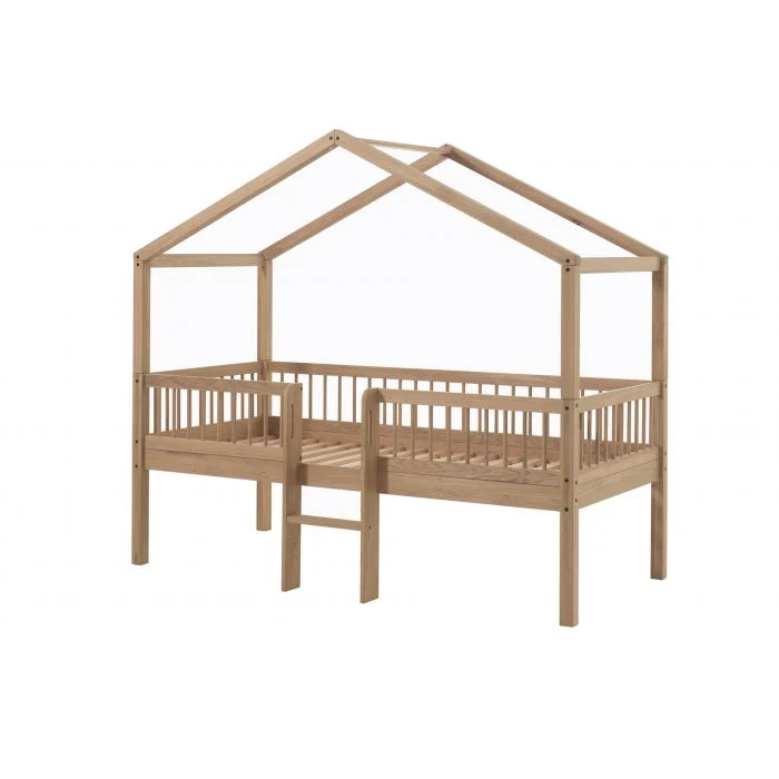 Lit cabane FORREST avec échelle 90x200 cm Chêne Vipack