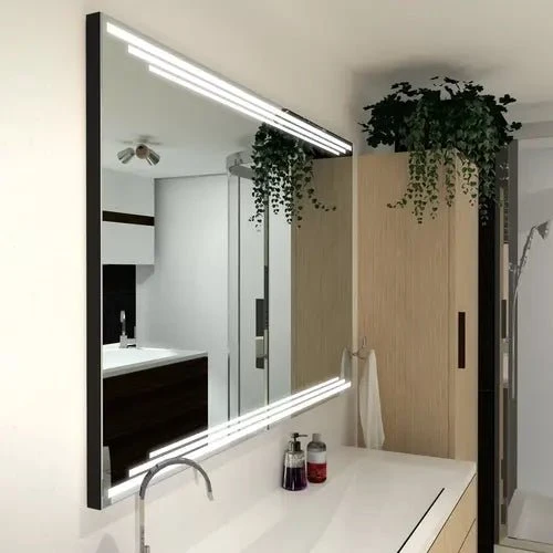 Miroir 100x60 LED Haut de Gamme : Antibuée et Heure