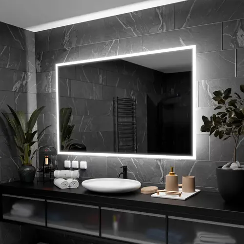 Miroir Lumineux Rectangulaire Sur Mesure : LED et Météo