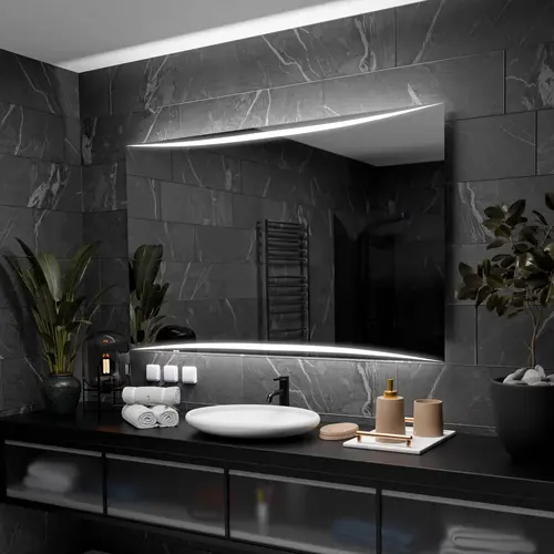 Miroir Rétro Éclairé 120x80 : LED, Météo, Antibuée