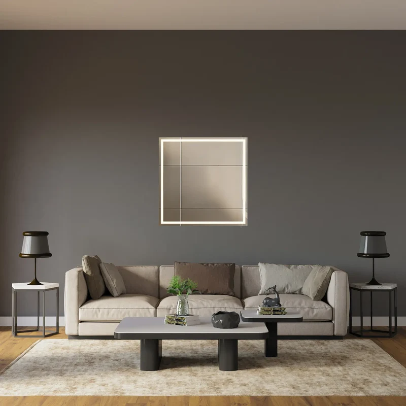Miroir LEDS Bluetooth pour Salon Moderne
