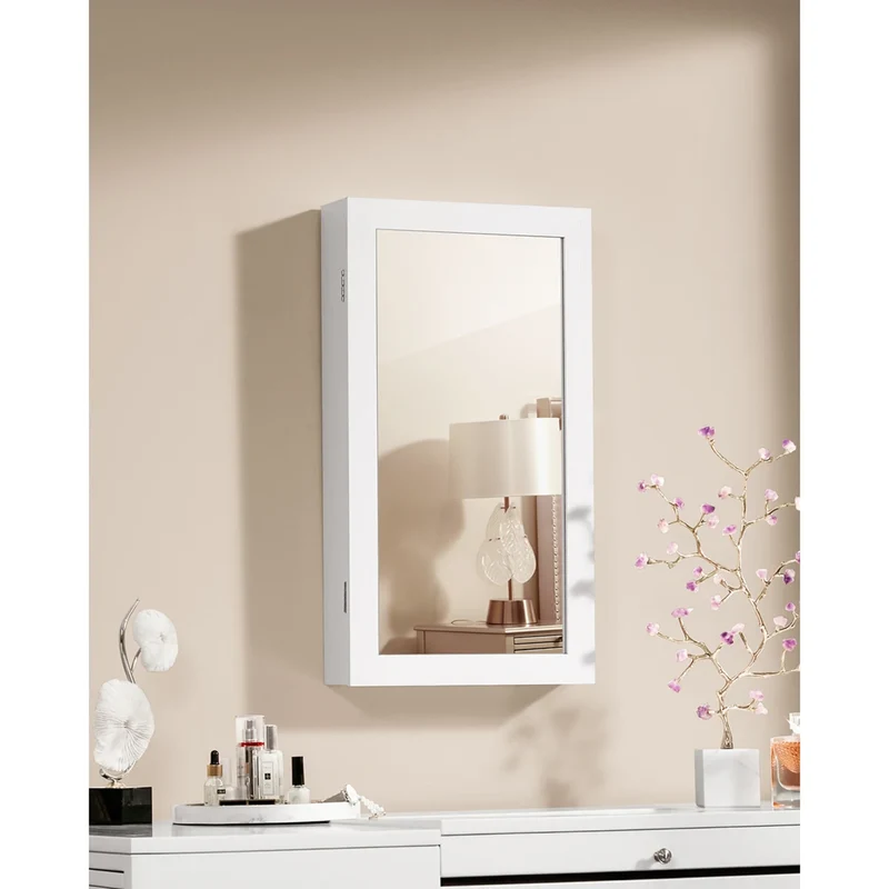 Petite armoire à bijoux avec miroir – élégance compacte et sécurité intégrée