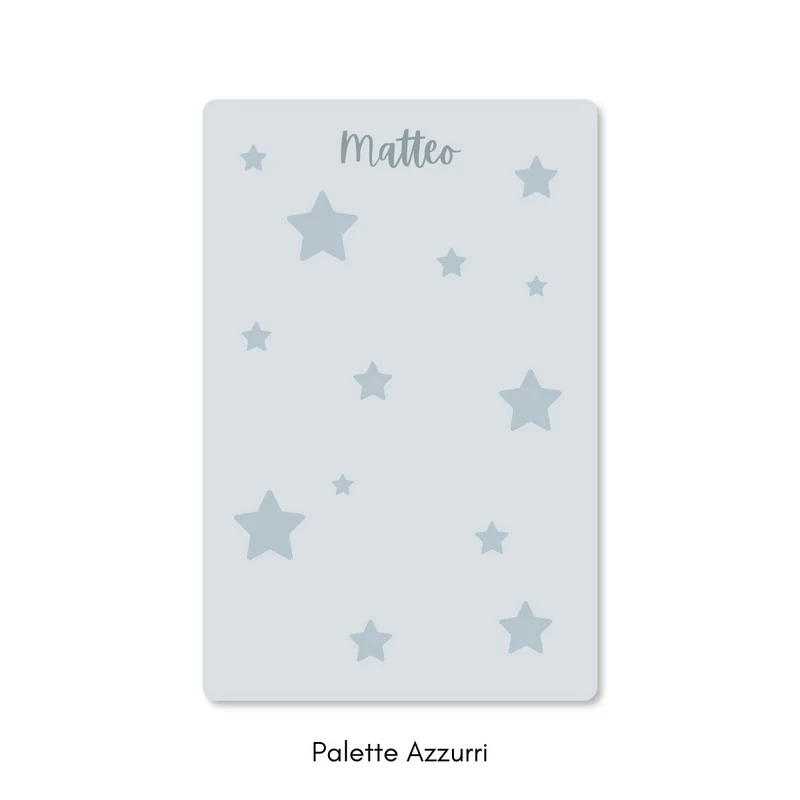 Tapis bébé étoiles - Plusieurs couleurs et tailles disponibles - Prénom personnalisable