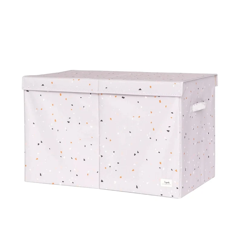 Coffre à jouets gris terrazzo 3 Sprouts