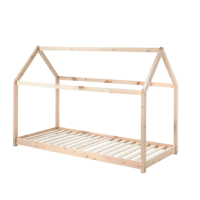 Lit Casa Cabane Vipack 90x200 cm - Bois Naturel