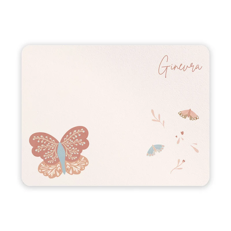 Set de table pour bébé « Butterfly Bush » - Nom personnalisable