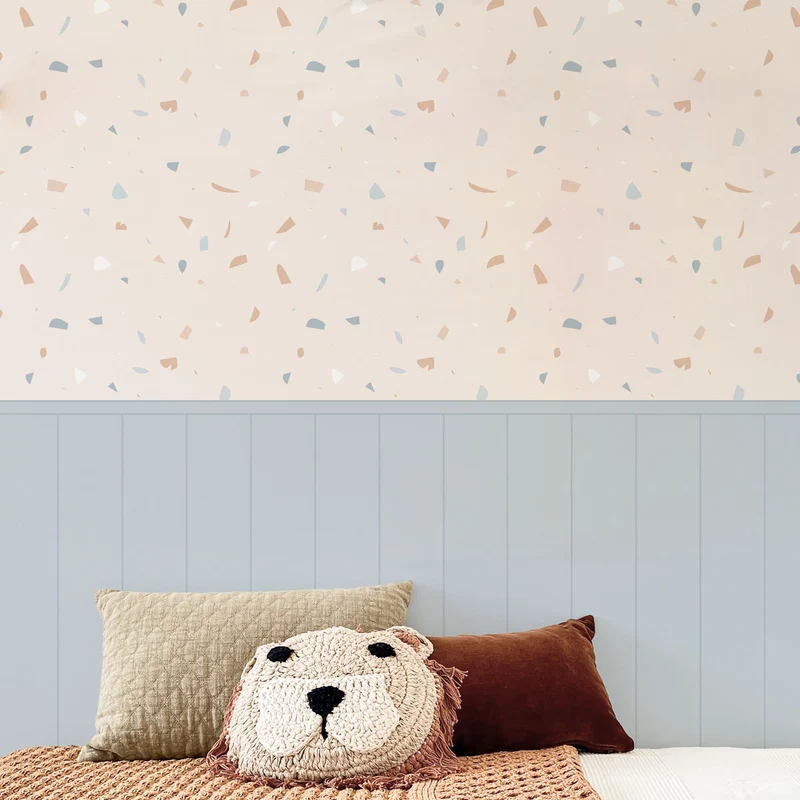 Papier peint Terrazzo Boiserie - Plus de couleurs et de tailles disponibles