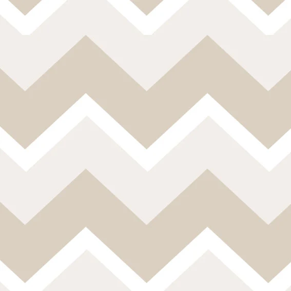100x200 cm Vinyle Zig Zag Vintage Ecru