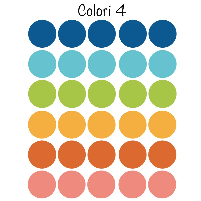 Autocollants ronds colorés