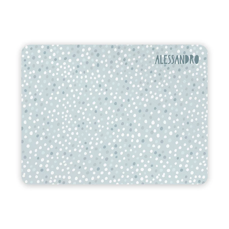 Sets de table enfant à pois bleus - Prénom personnalisable