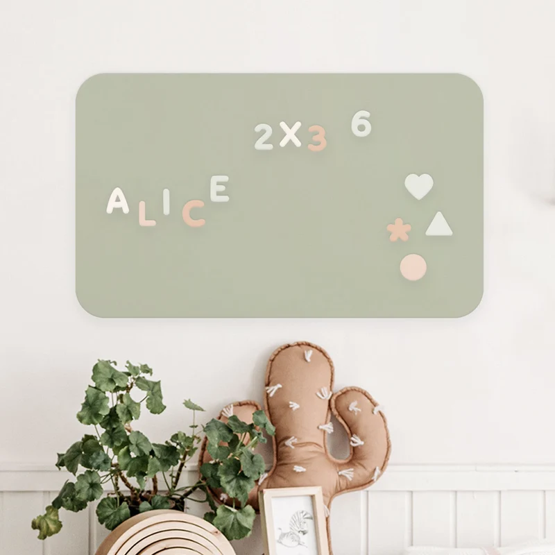 Tableau blanc magnétique rectangulaire inscriptible - Plusieurs couleurs disponibles