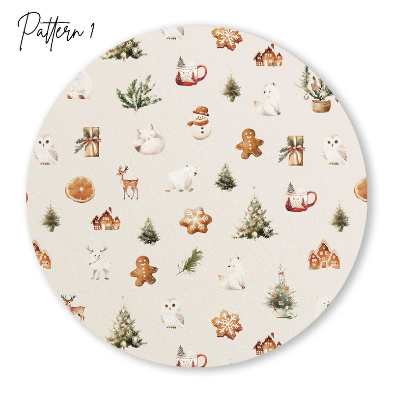 Set de table rond à motif de Noël - Plus de modèles disponibles