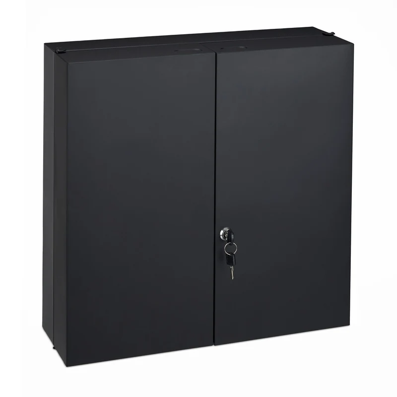 Armoire à pharmacie XXL murale verrouillable rangement médicaments 11 étagères en acier anthracite 13_0011511