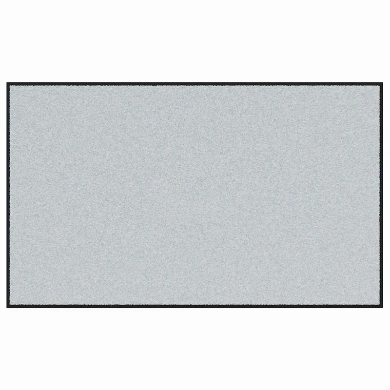 Tapis d'entrée rectangulaire moderne 90 x 150 cm anti-salissures ambiance cosy en polyamide gris 02_0057973