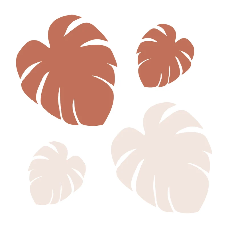 Décoration murale Monstera en acrylique - Plusieurs couleurs disponibles