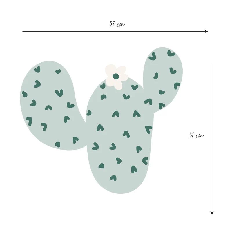 Autocollants adhésifs XL Green Cactus - Plus de modèles disponibles