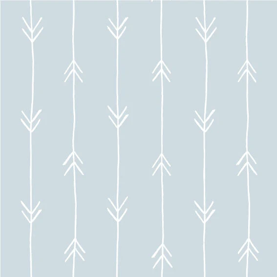 Tissu Flèches Boho Bleu Poudré 50x201 cm