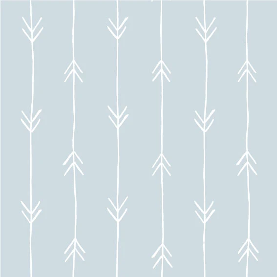 Tissu Flèches Boho Bleu Poudré 50x200 cm