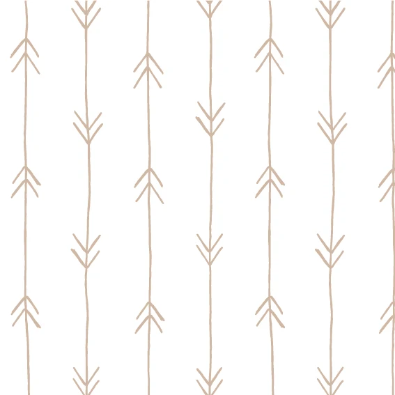 Flèches en vinyle 50x200 cm Fond Boho Blanc Tourterelle Gris