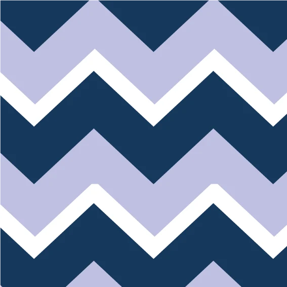Tissu 100x300cm Zig Zag Vintage Marine Violet