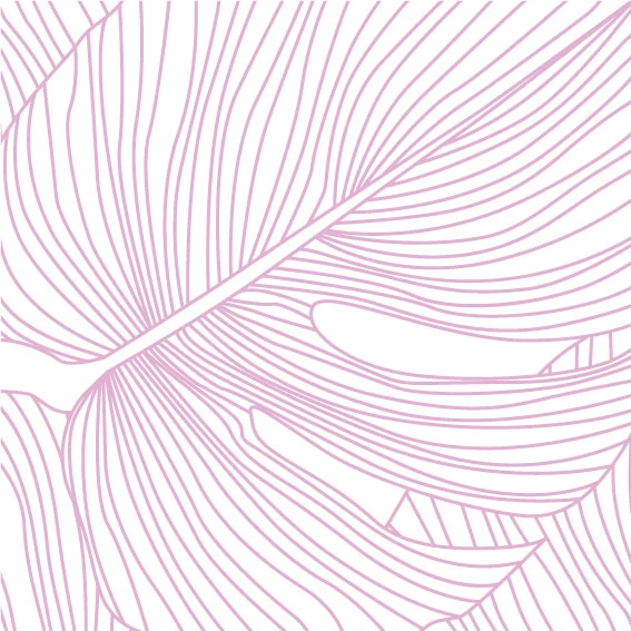 50x100 cm Vinyle Palmiers Mauve