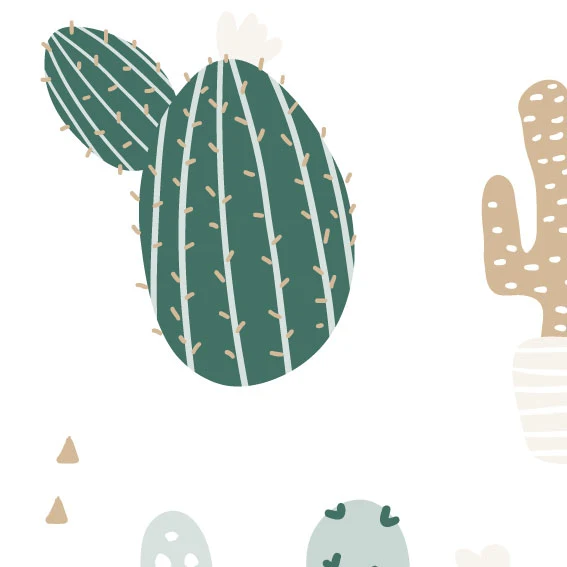 Tissu Adhésif Cactus Vert 50x136 cm