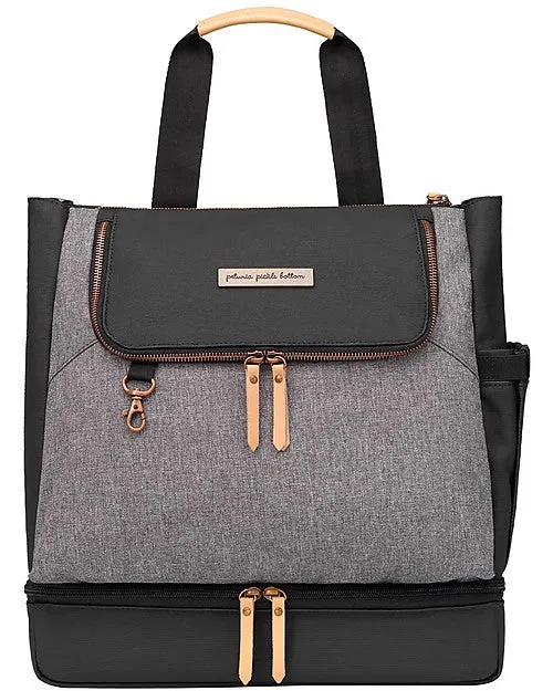 Sac à dos à langer Pivot Graphite / Fond de cornichon pétunia noir