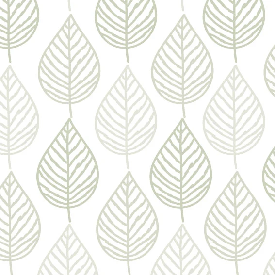 25,5x63,5 cm Vinyle Feuilles Sauge claire