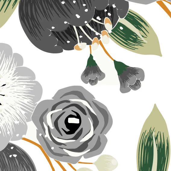 94x101 cm Vinyle Fleur