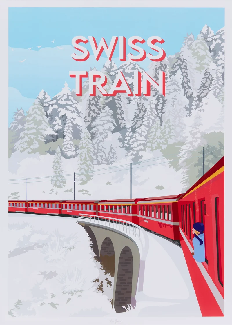 La Jonx SWISS TRAIN Poster