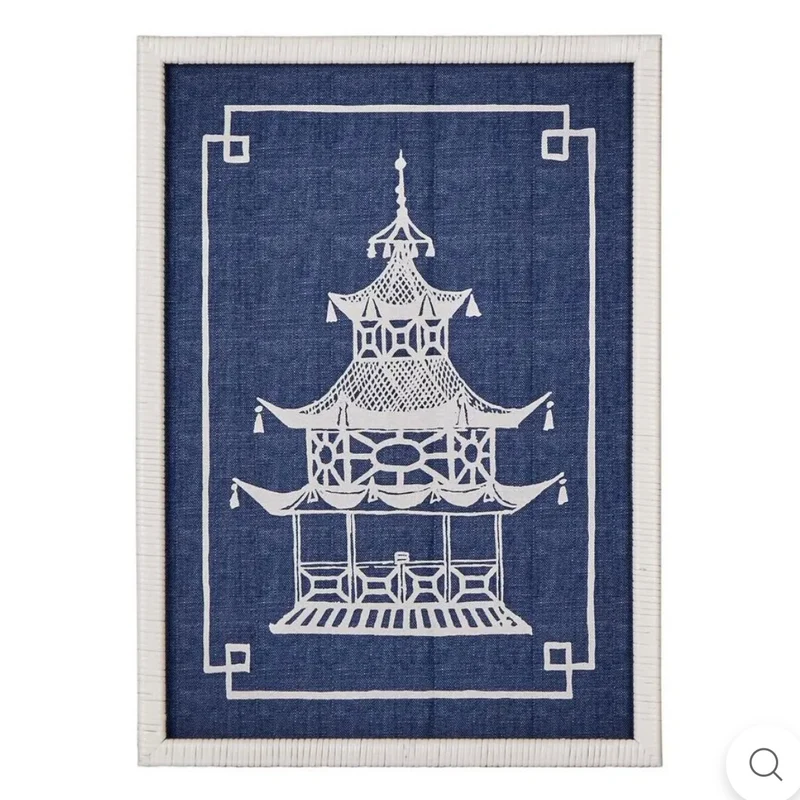 Blue & White Pagoda B - Wall Art