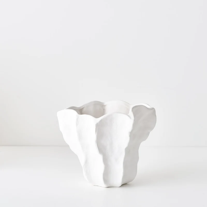 White Evoke Small Ceramic Vase