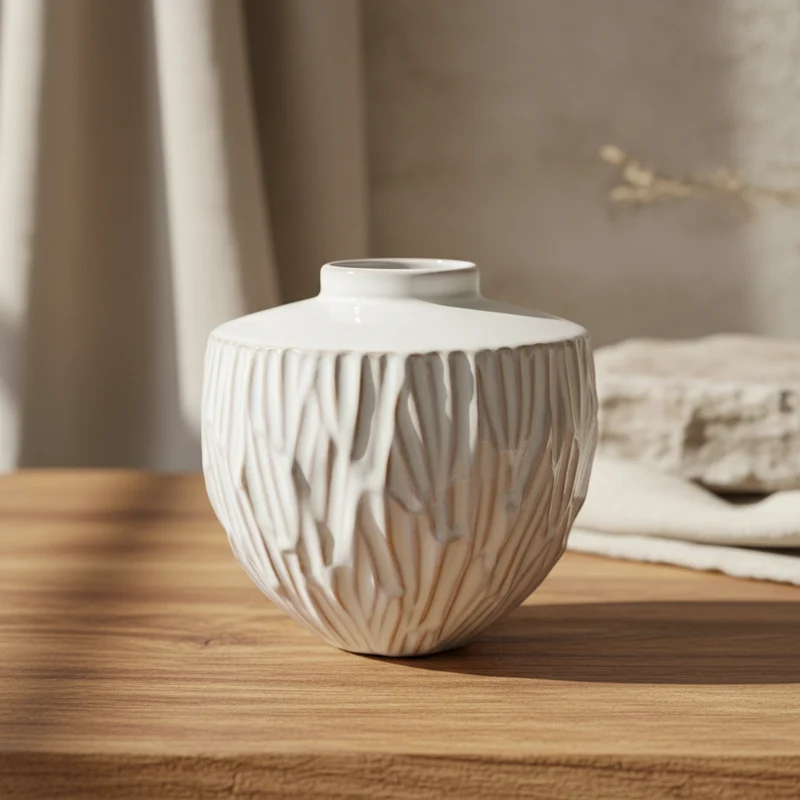Bryna Vase - White Ceramic Large