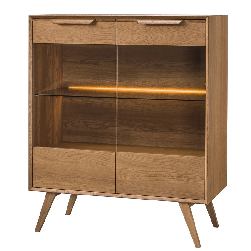 Vitrine en chêne LEO 16 | LoftStory