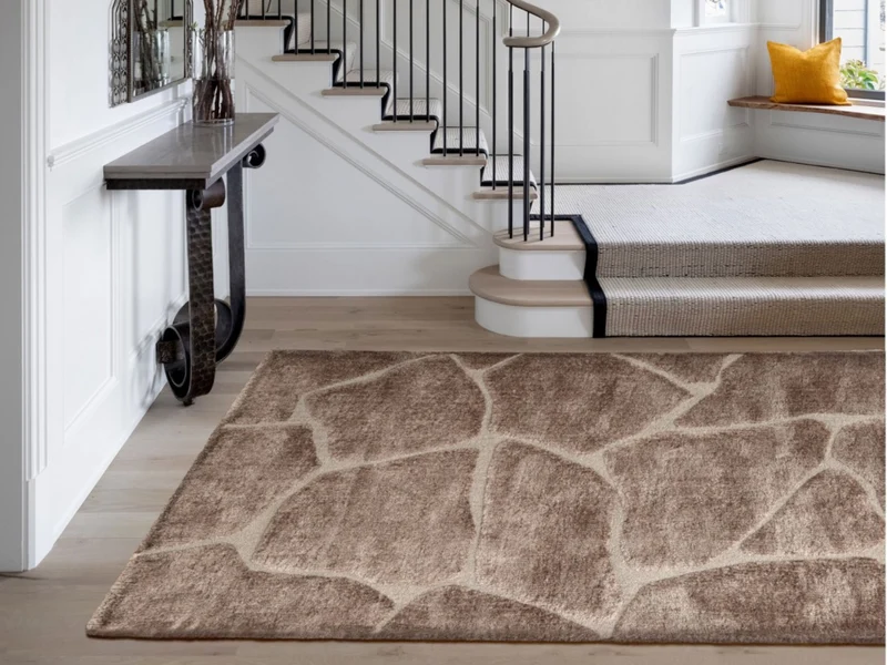 Tapis épais salon marron - Mori