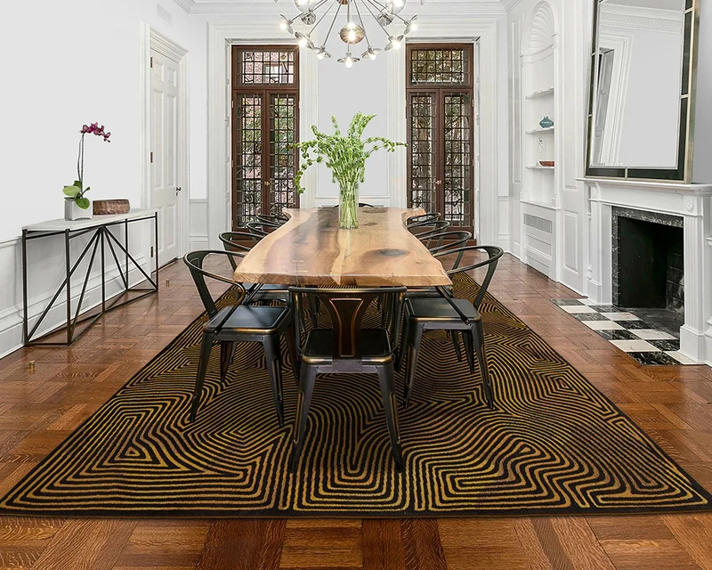 Tapis sous table géométrique - Carved Chenille