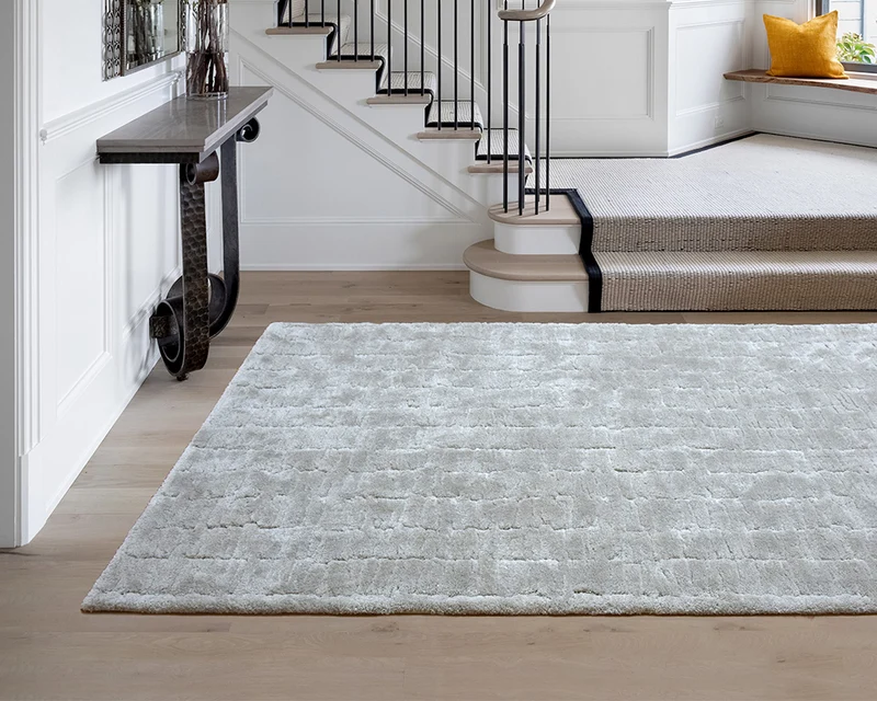 Tapis salon épais gris clair - Miura