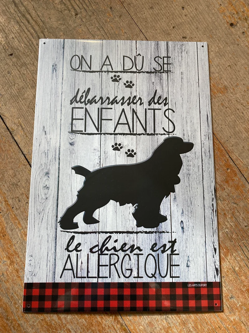 Affiche Chien Allergique