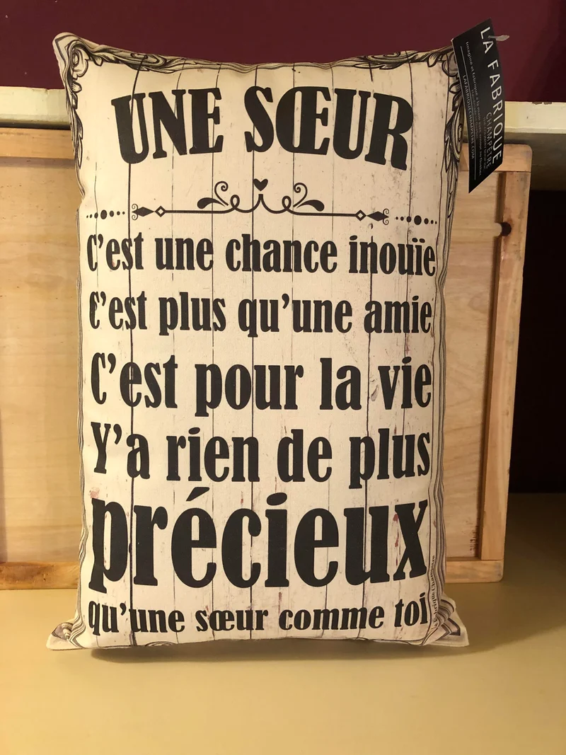 Coussin Une Soeur