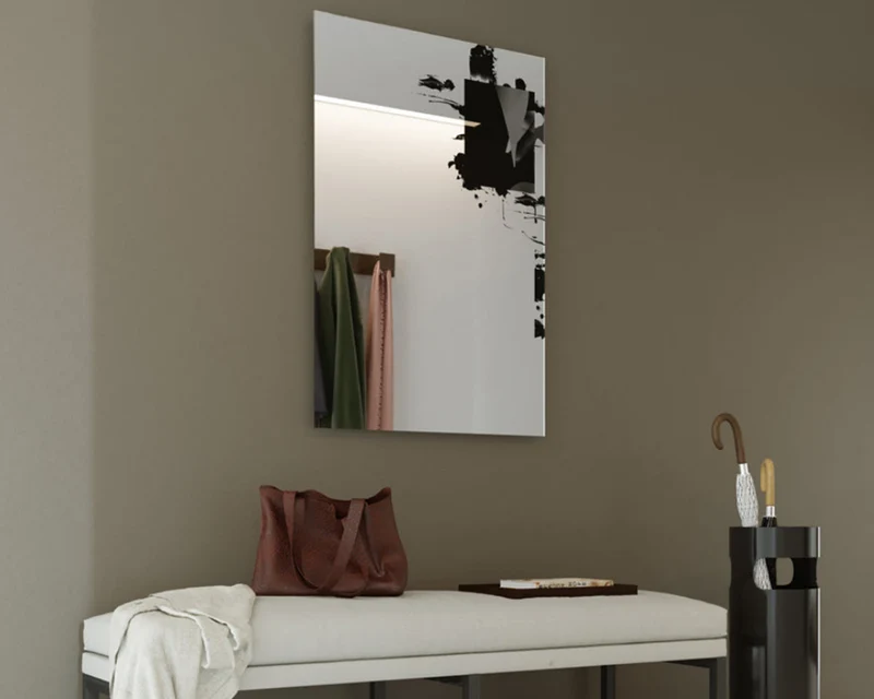 Miroir mural design rectangulaire 105cm x 70cm - Cathy