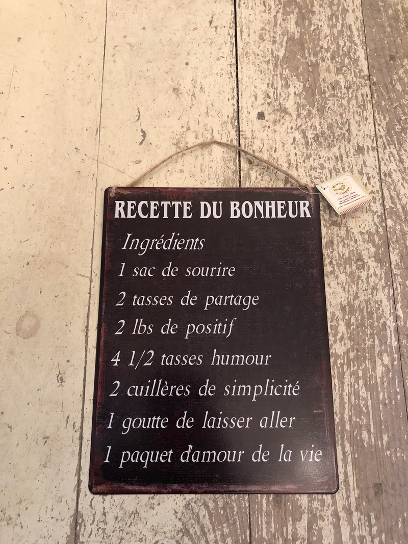 Affiche Recette Du Bonheur
