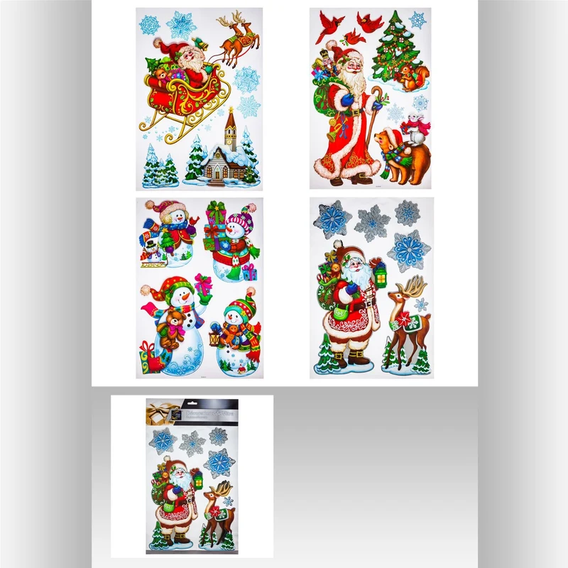 Stickers de Noël pour vitres 29 x 41 cm