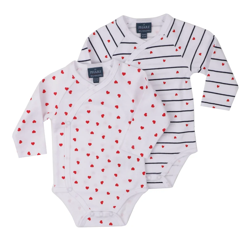 Lot de 2 bodies croisés - Blanc
