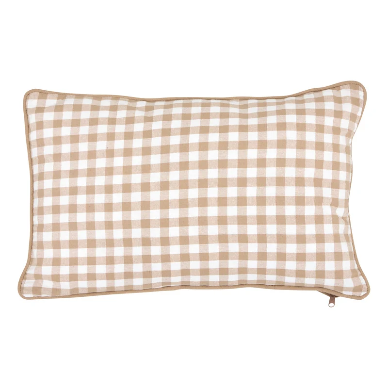 Coussin Vichy lin 30x50 cm