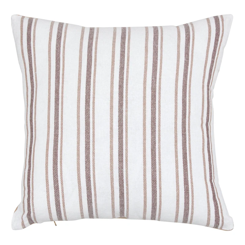 Coussin rayures lin 40x40 cm
