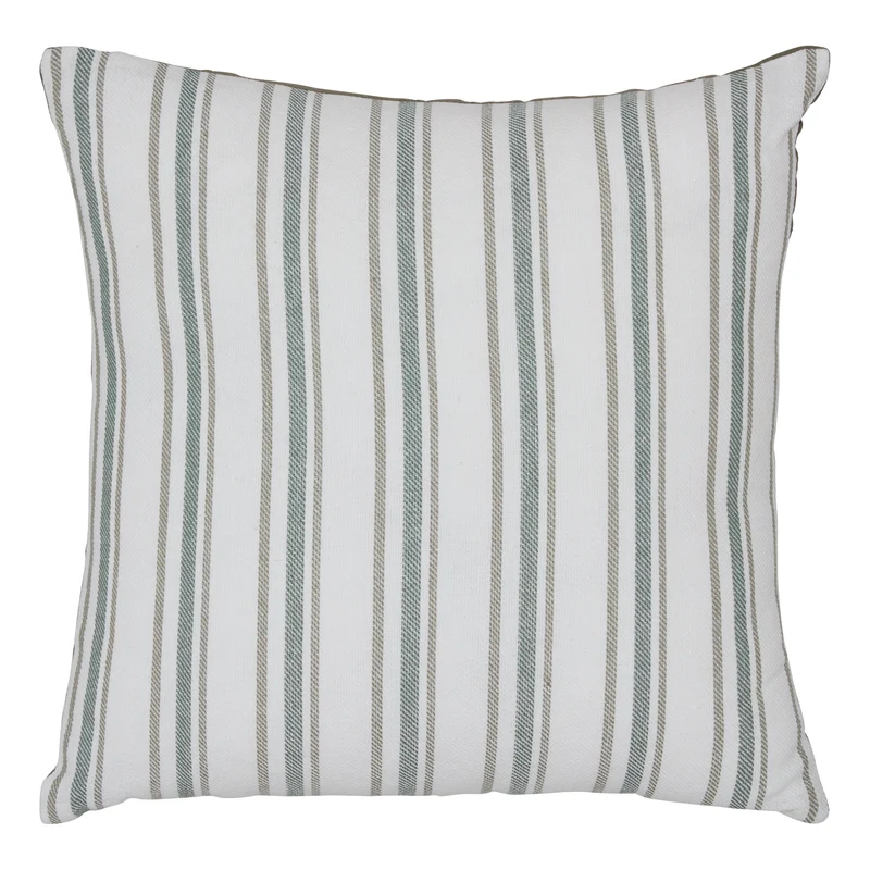Coussin rayures vertes 40x40 cm