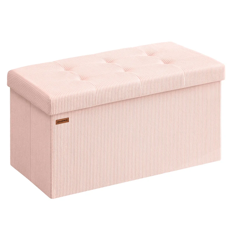 Banc rangement pouf pliable