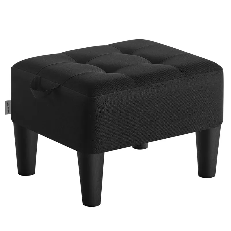 Repose-pieds tabouret pouf noir d'encre