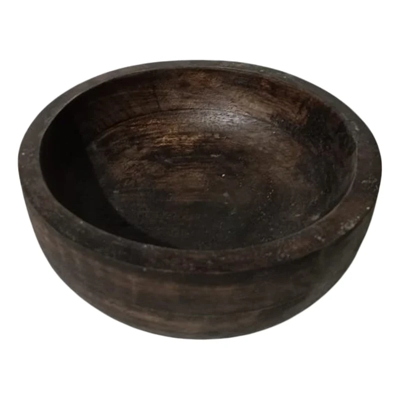 VIDE POCHE EN BOIS FONCE DIA 15X4.5CM ESCALE GOURMANDE