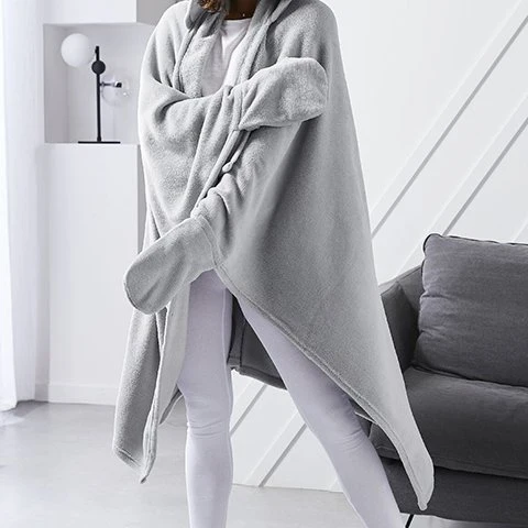 Plaid à capuche - Gris